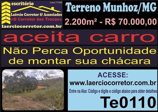 Terreno para Venda em Munhoz / MG no bairro Zona Rural