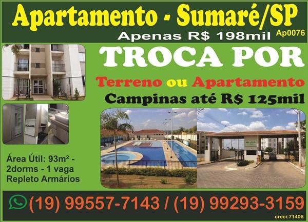 Apartamento para Venda em Sumaré / SP no bairro Jardim Santa Terezinha (Nova Veneza)