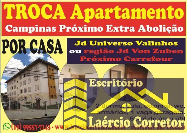 Apartamento Campinas / SP, VENDA ou PERMUTA POR Casa em Valinhos SP