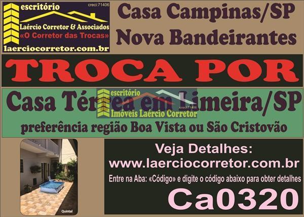 Casa para Venda em Campinas / SP no bairro Residencial Nova Bandeirante