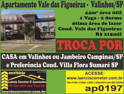 Apartamento para Venda, em Valinhos, bairro Sítios Frutal, 2 dormitórios, 1 banheiro, 1 vaga