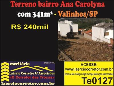 Terreno para Venda, em Valinhos, bairro Loteamento Residencial Ana Carolina